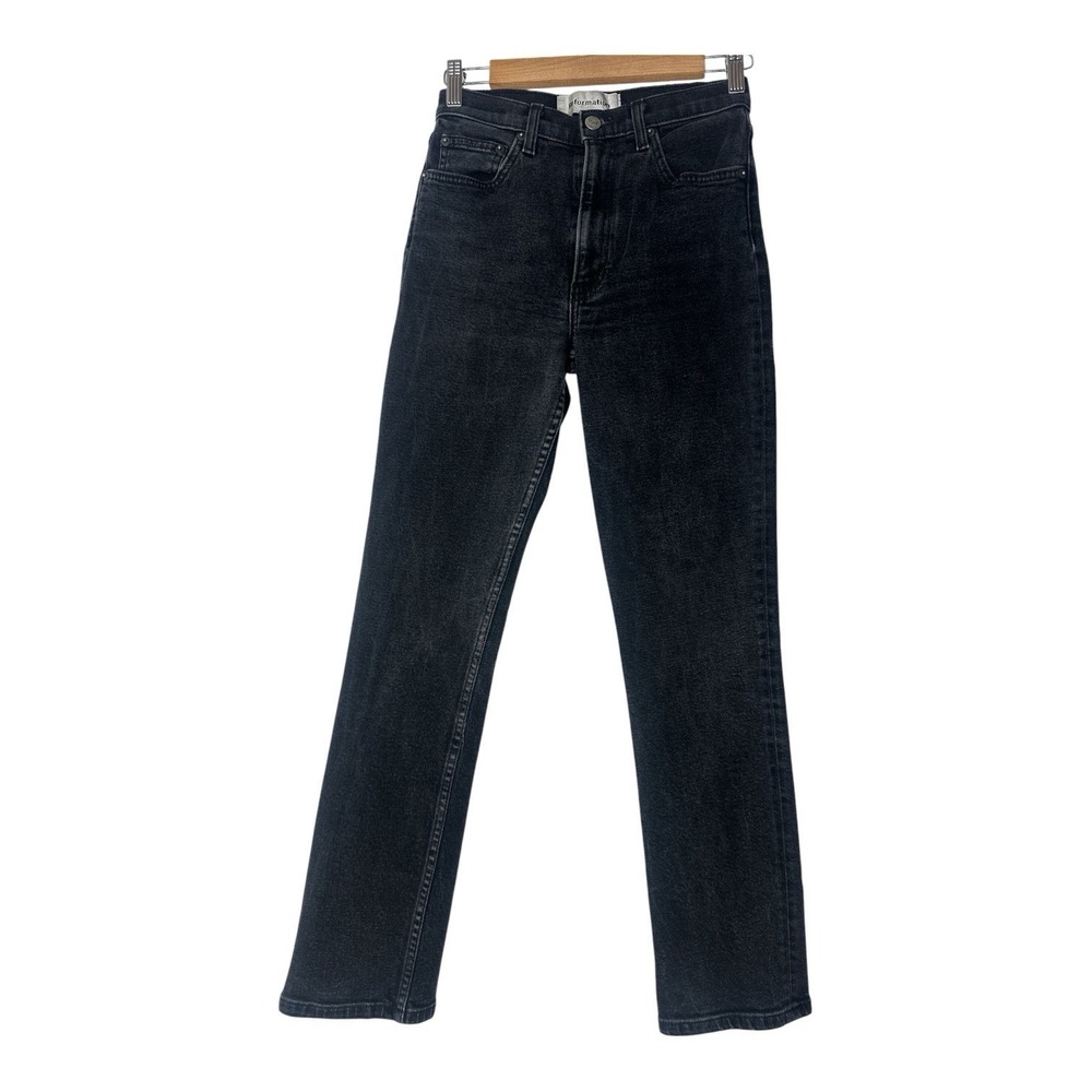 Reformation Liza High Rise Straight Jeans Women's Size 27 Black Stretch